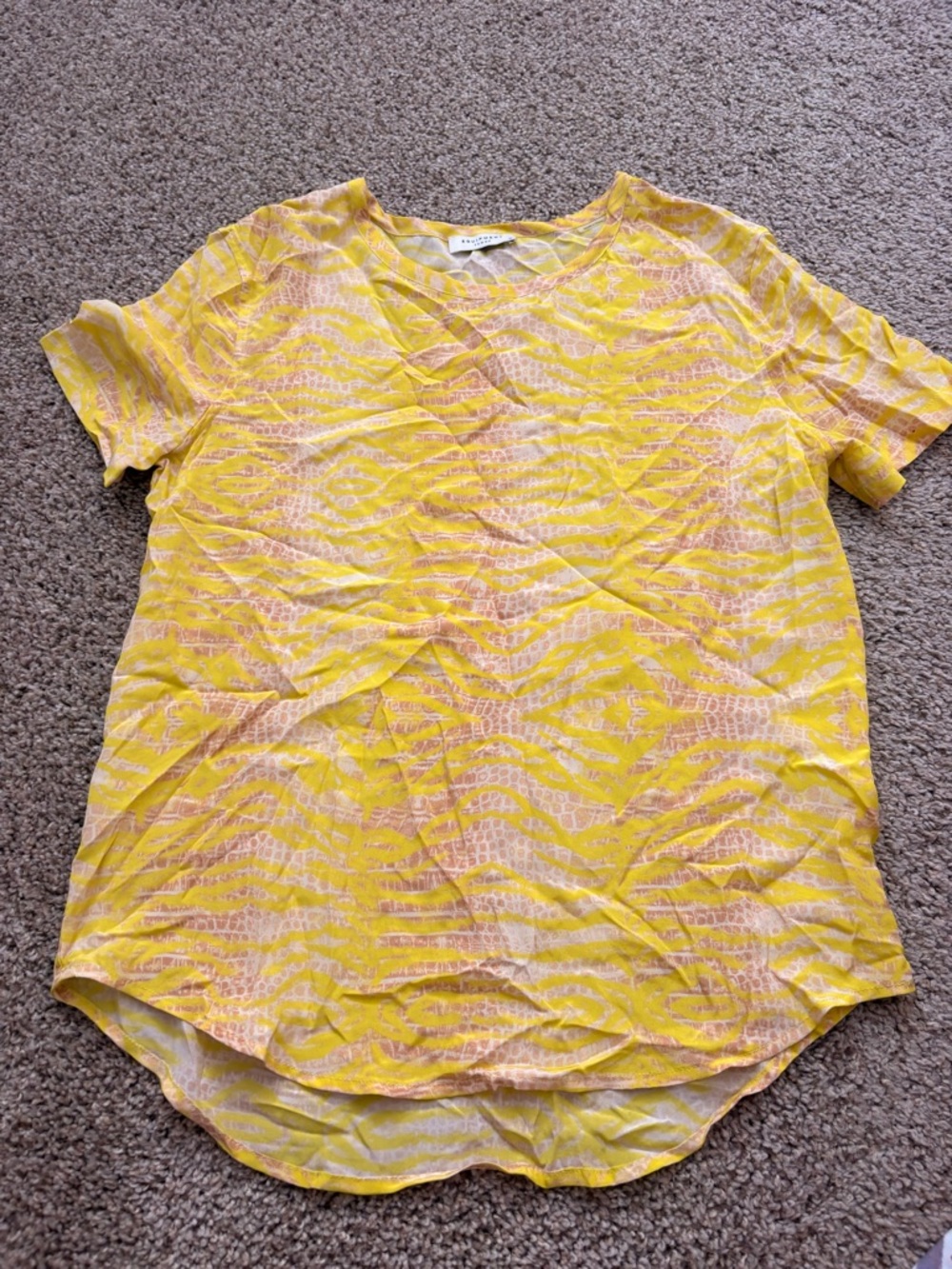 Equipment silk short sleeve blouse